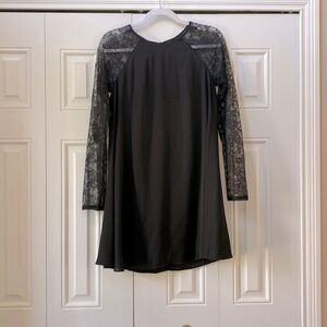 Black Lace sleeve shift dress